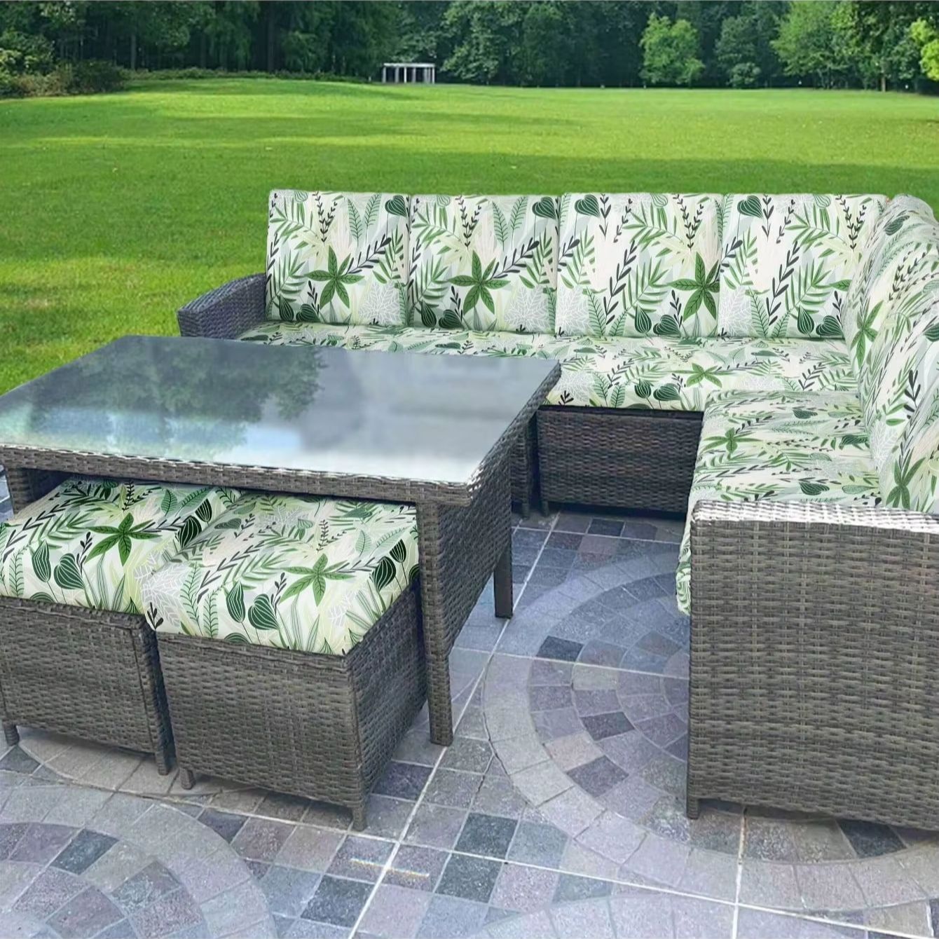 Outdoor Furniture Plans - Outdoor Tropical Print Sofa Cushion Covers