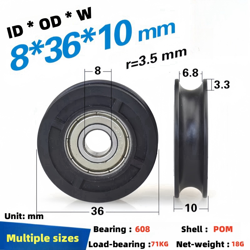 8Pcs 8x36x10mm608zz plastic gu - огляд і ціна Outdoor Furniture Glides