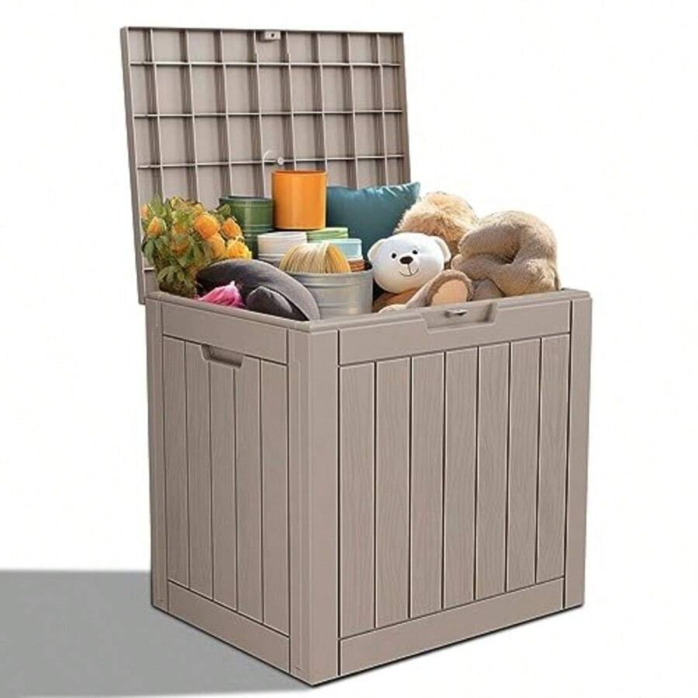 Lockable Resin Deck Box Outdoo - огляд і ціна Outdoor Furniture Cushion