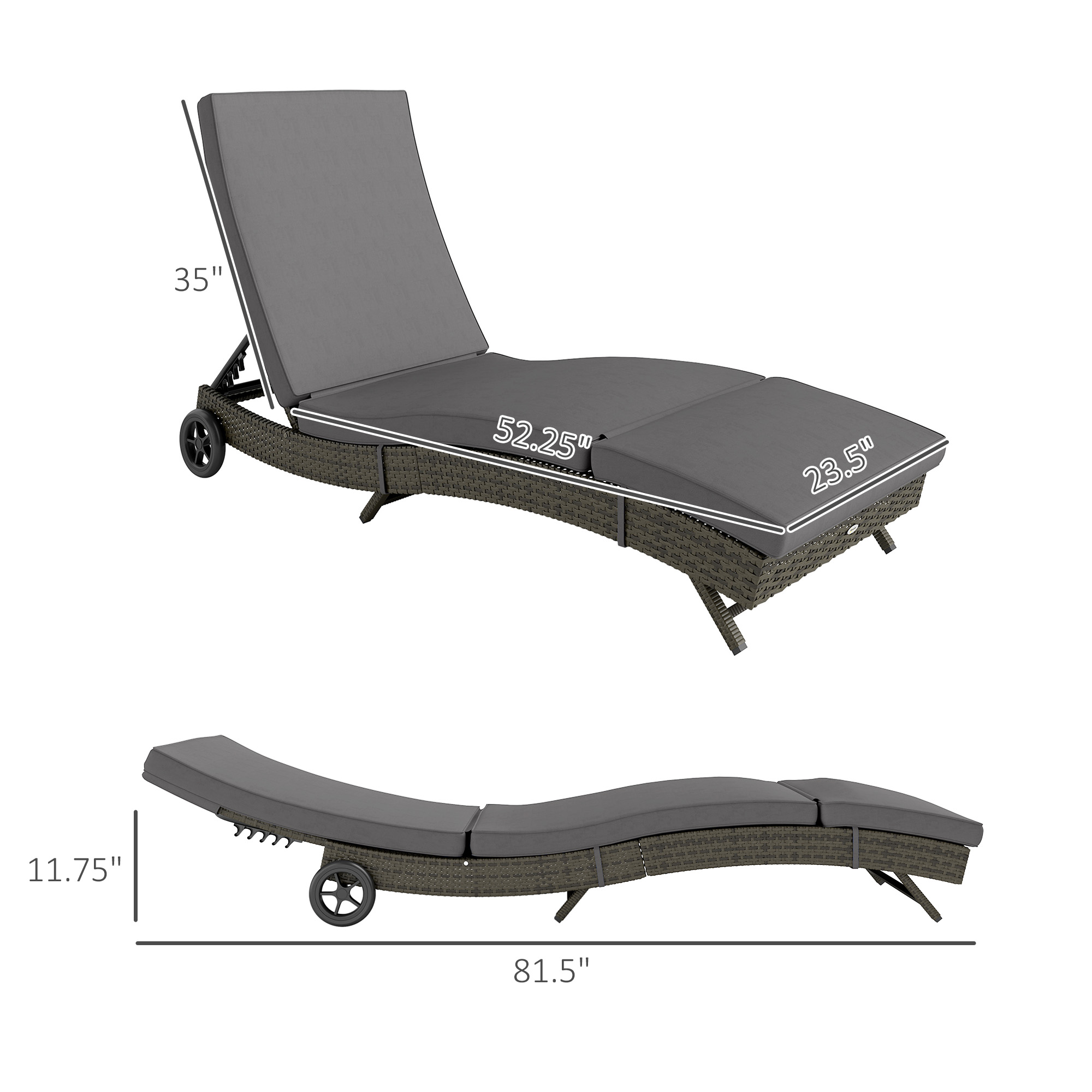 Outdoor Reclining Lounge Chair - огляд і ціна Outdoor Furniture Glides