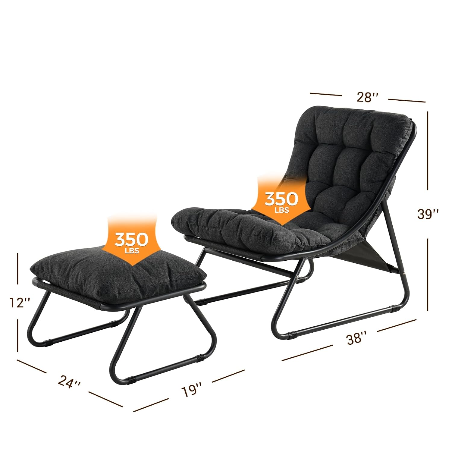 Outdoor Lounge Chair with Foot - огляд і ціна Outdoor Furniture Metal Chairs