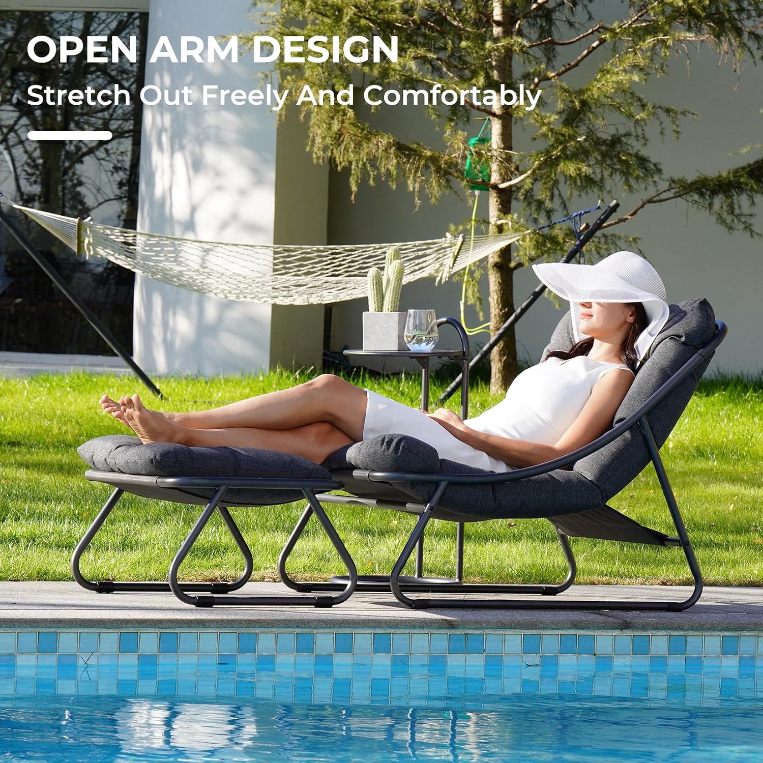 Outdoor Lounge Chair with Foot - огляд і ціна Outdoor Furniture Metal Chairs