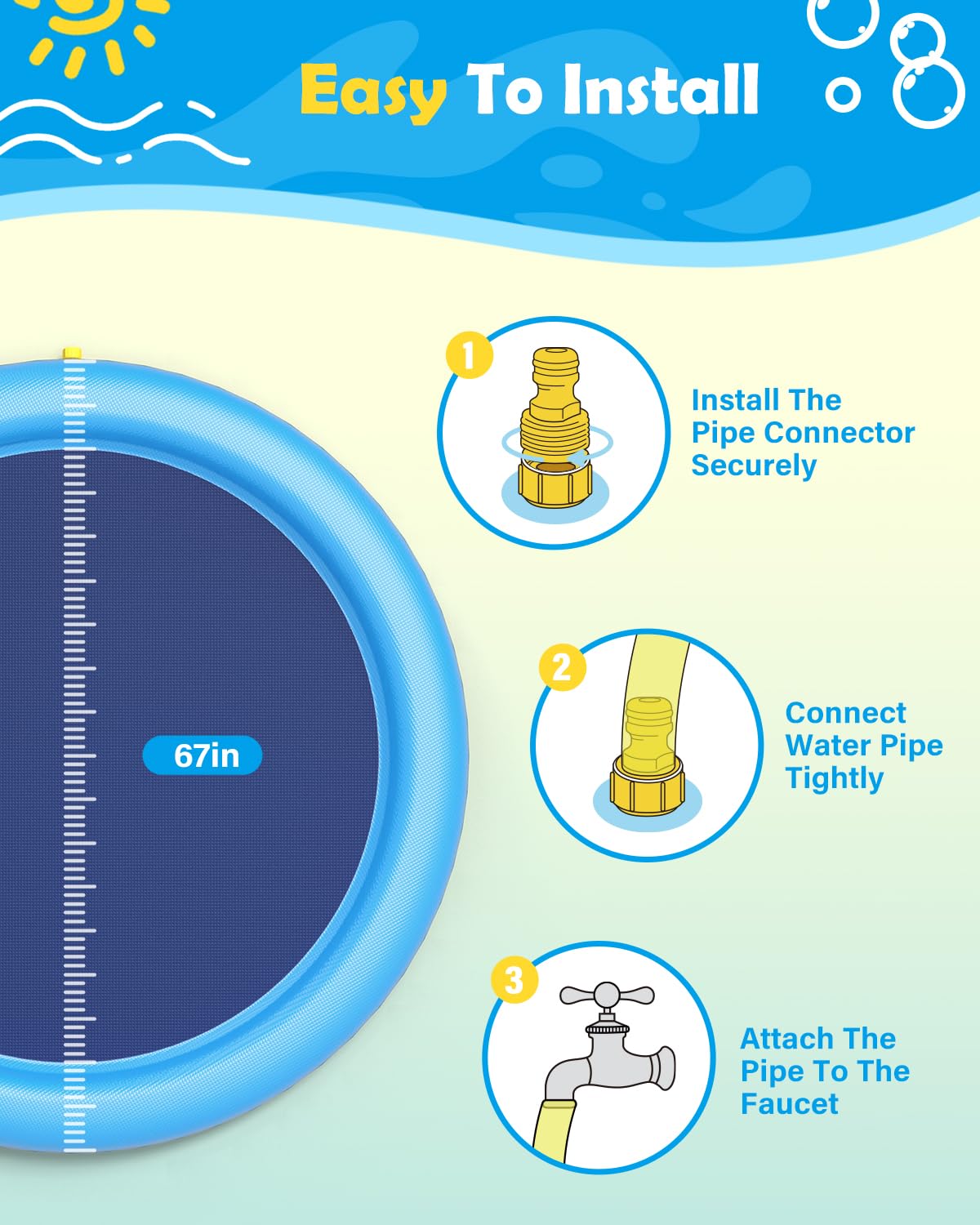Dog Splash Pad Thick Sprinkler - огляд і ціна Outdoor Rug Waterproof