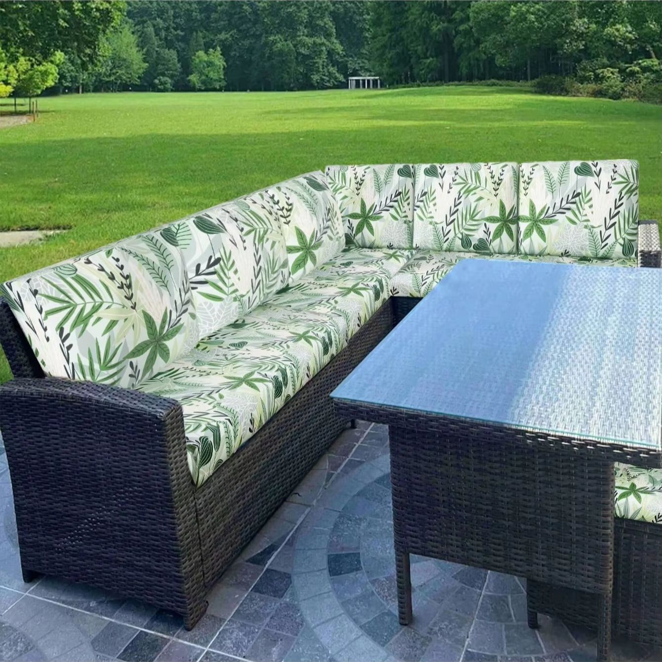 Outdoor Tropical Print Sofa Cu - огляд і ціна Outdoor Furniture Plans