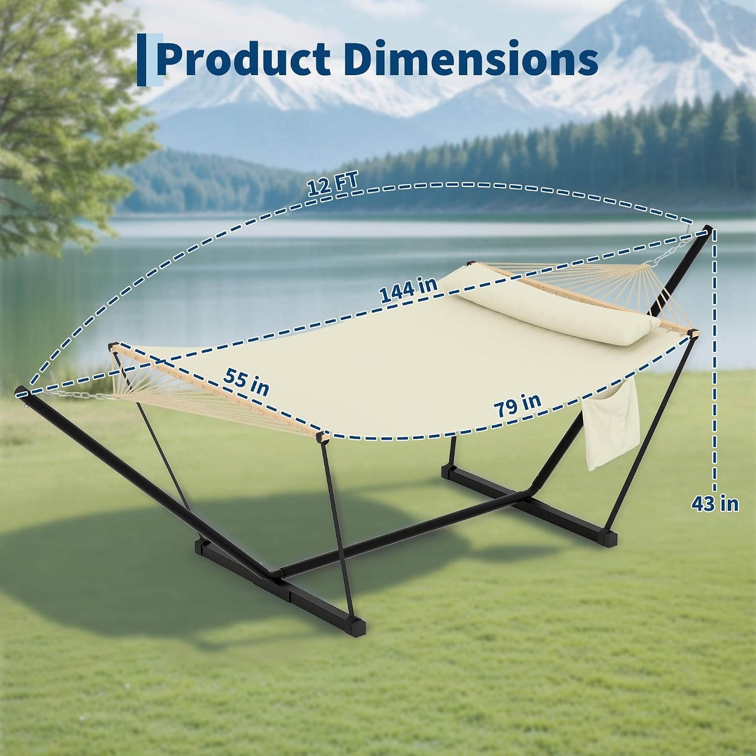 2-Person Hammock with Stand fo - огляд і ціна Outdoor Furniture Deals