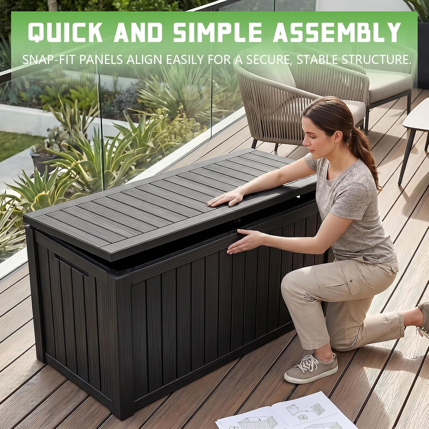 200 Gallon Lockable Resin Deck - огляд і ціна Outdoor Furniture Cushion