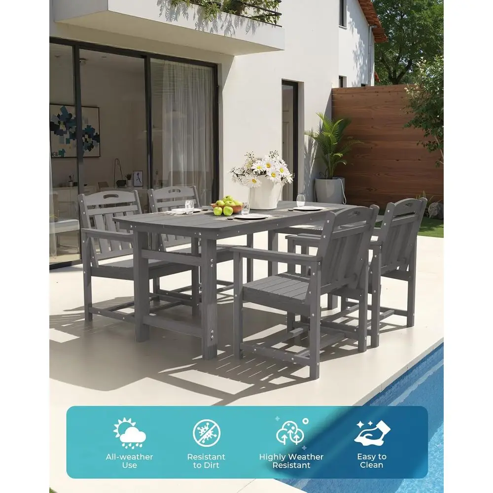 All-Weather HDPE Patio Dining  - огляд і ціна Outdoor Furniture Metal Chairs