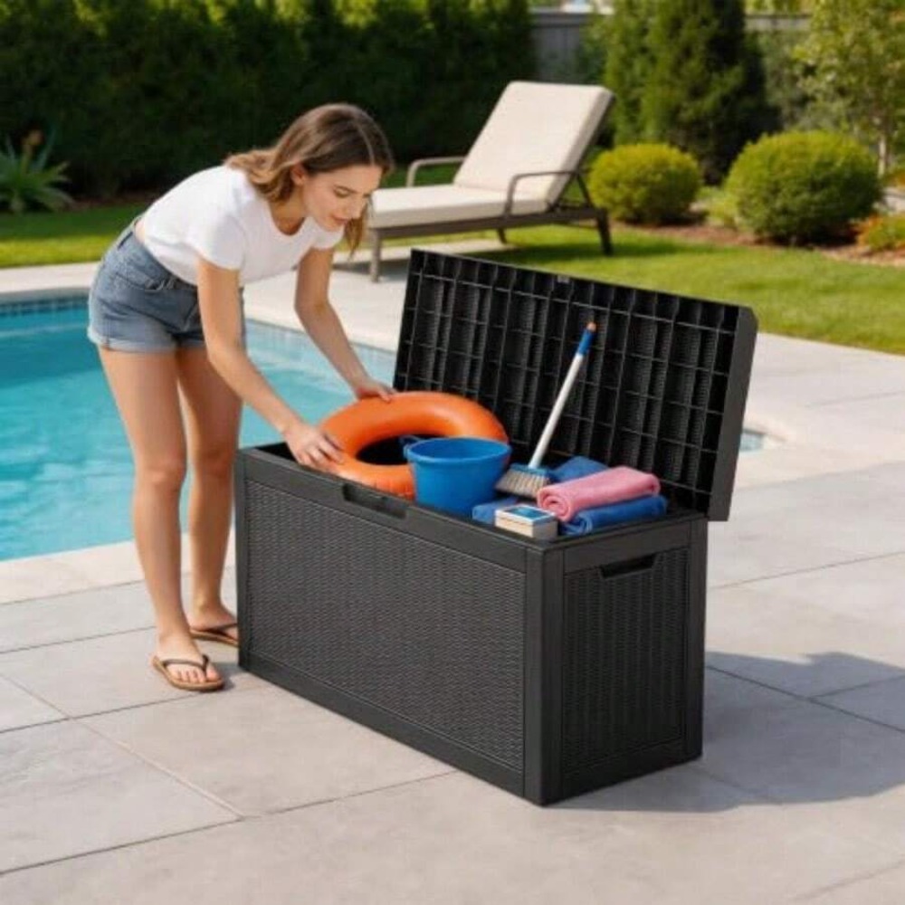 Outdoor Storage Box Deck Box W - огляд і ціна Outdoor Furniture Cushion