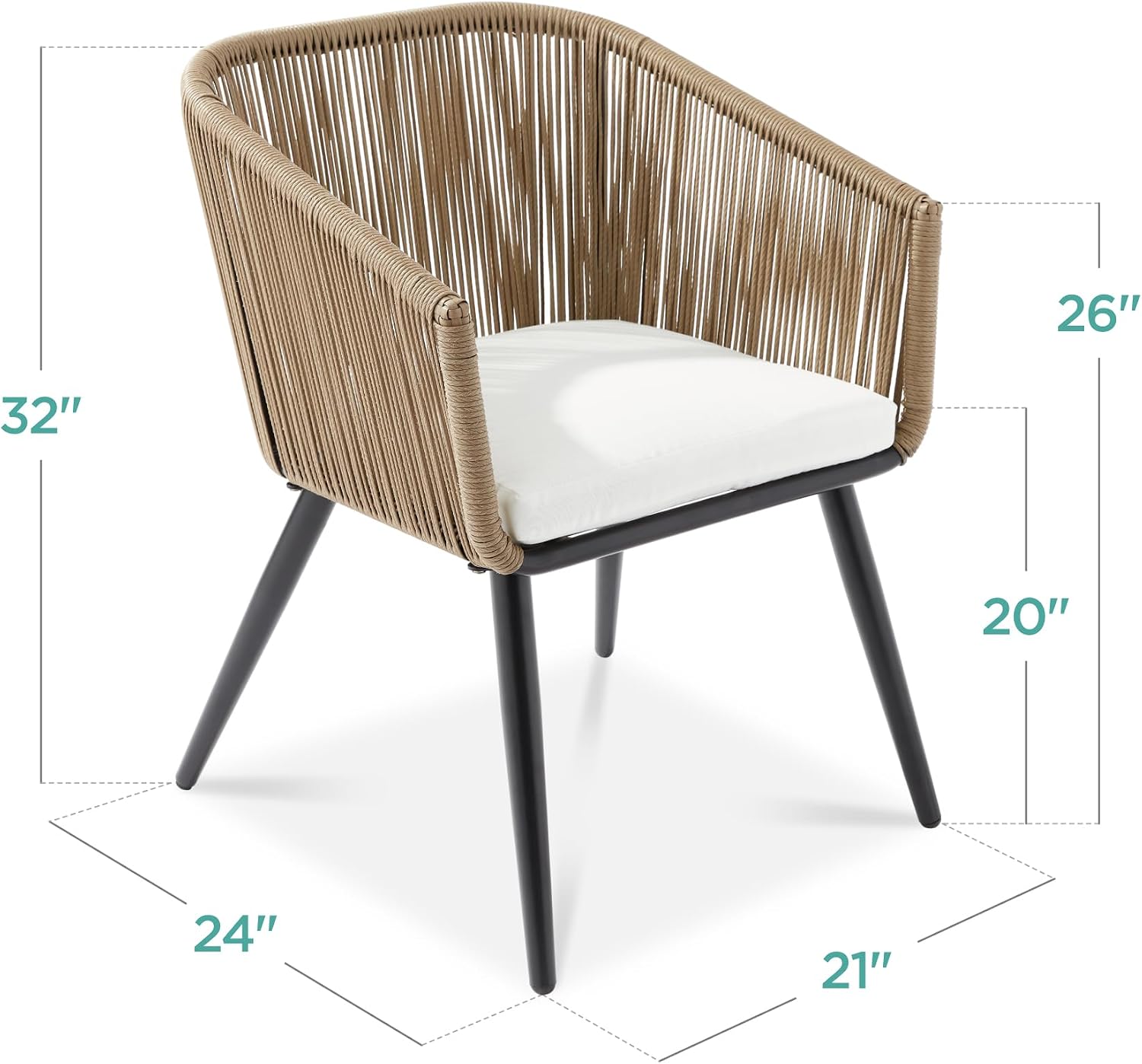 Outdoor Rattan Patio Dining Ch - огляд і ціна Outdoor Furniture Metal Chairs