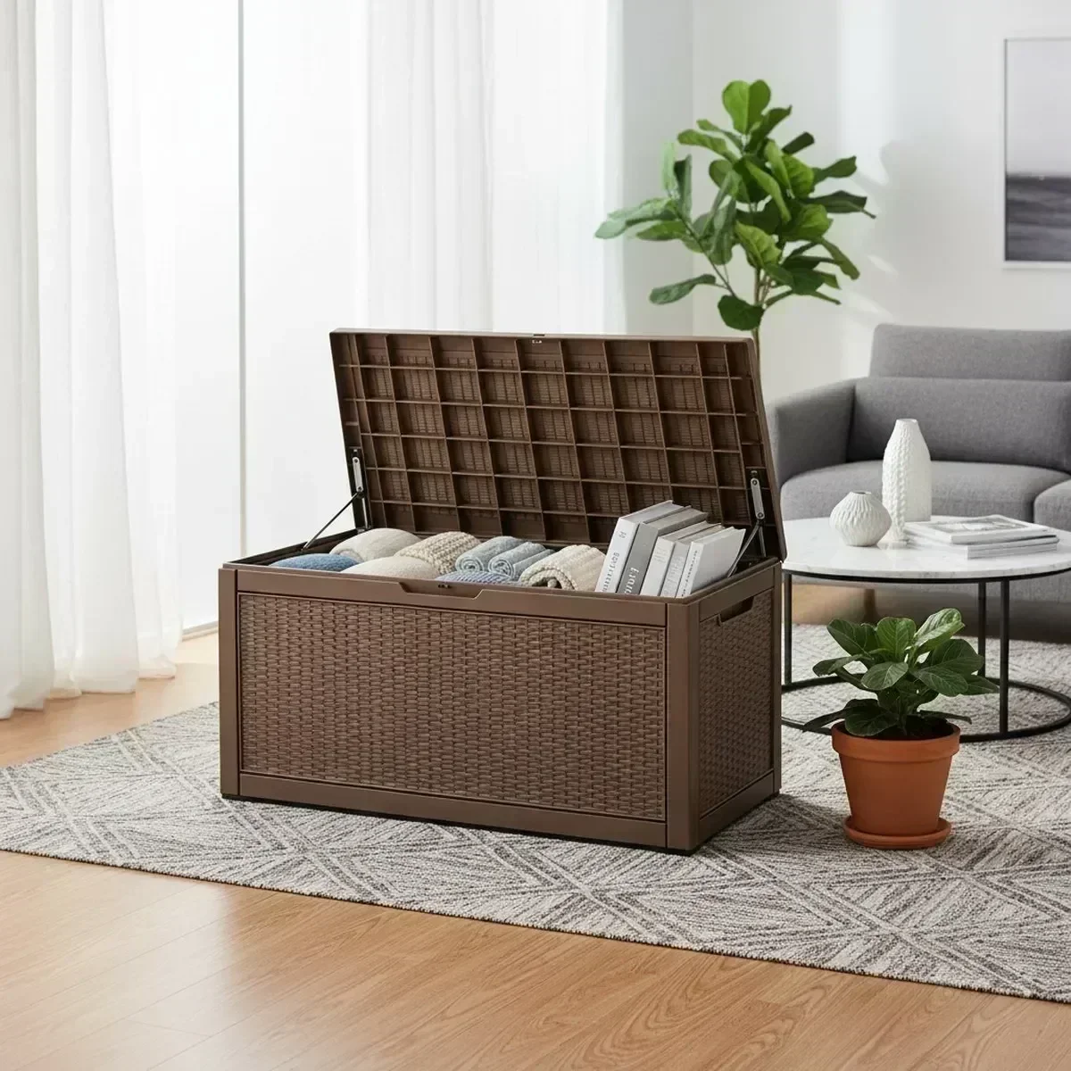 Large Outdoor Storage Bench Wa - огляд і ціна Outdoor Furniture Cushion