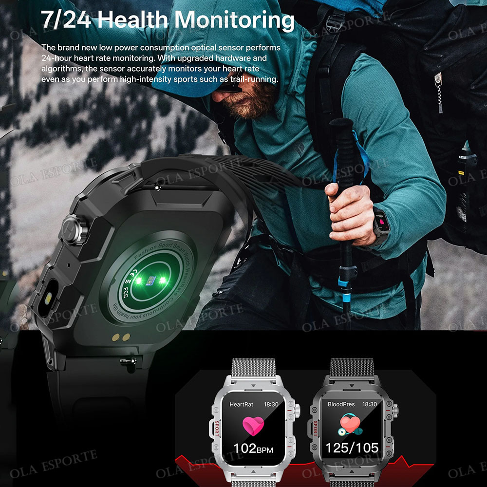 2026 Rugged Military Smart Wat - огляд і ціна Outdoor Rug Waterproof