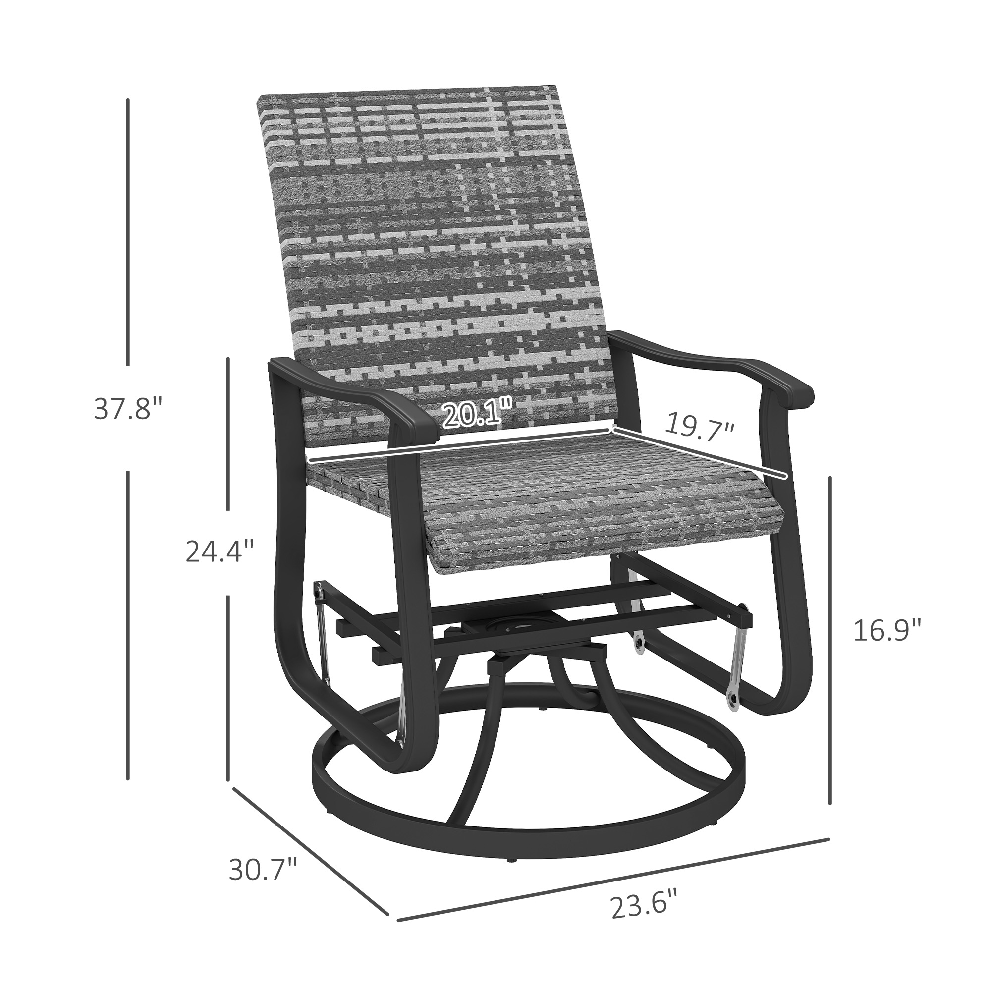 Outdoor Glider Chair Set of 2, - огляд і ціна Outdoor Furniture Metal Chairs